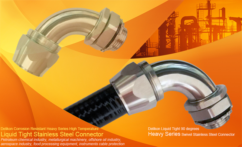 [CN] Delikon high strength Heavy Series corrosion resistant High Temperature Liquid Tight Stainless Steel Connector