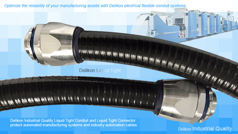 [CN] Delikon Industrial Quality flexible Liquid Tight Conduit flexible Liquid Tight conduit connector Optimize the reliability of your manufacturing assets with